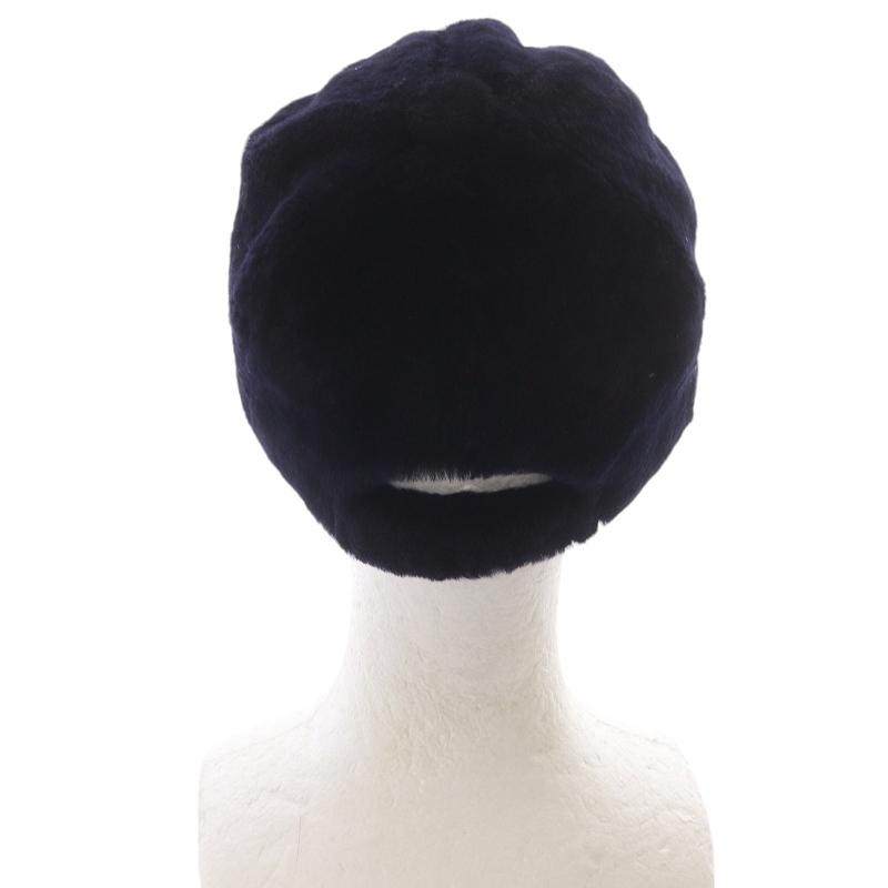 カールドノヒュー KARL DONOGHUE ムートンキャップ 帽子 紺 ネイビー