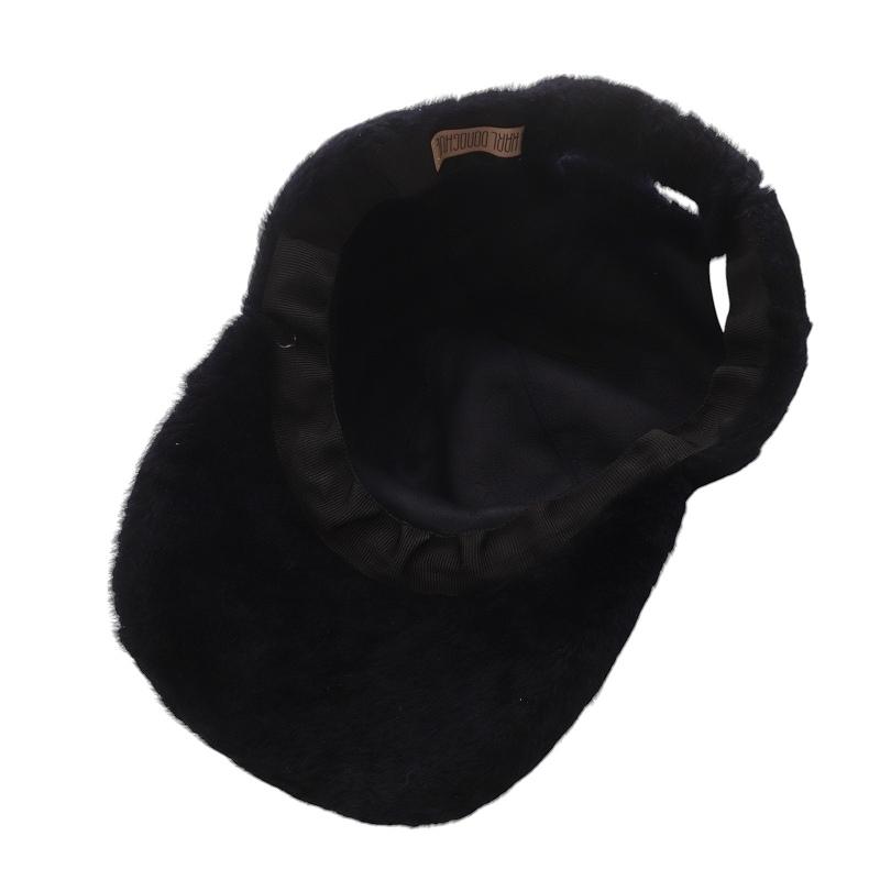 カールドノヒュー KARL DONOGHUE ムートンキャップ 帽子 紺 ネイビー