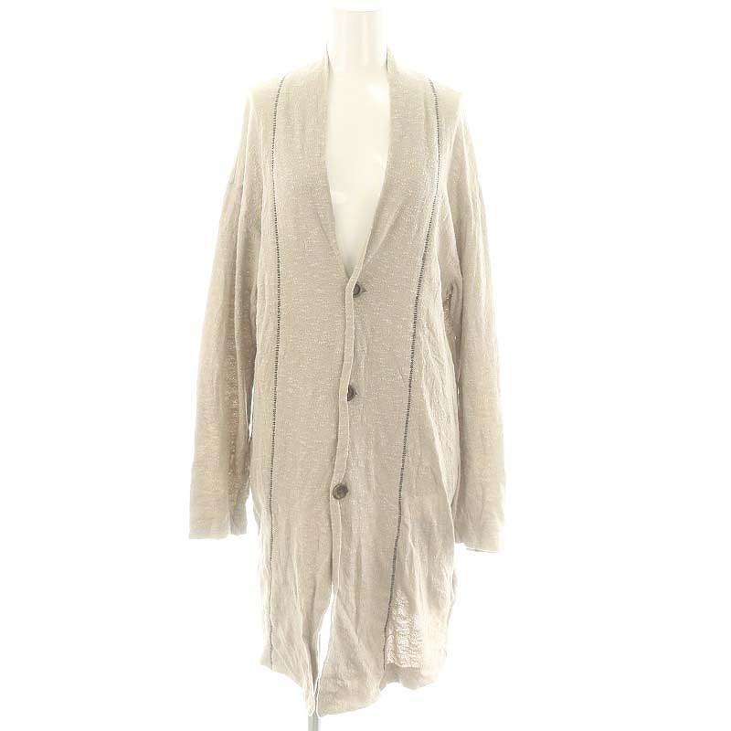 pas de calais カシミヤ混 ウール ロングカーディガンコート 羽織り