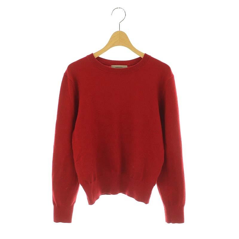 JUSGLITTY - ジャスグリッティー 24AW ブローチ付ニット セーター 長袖 2 赤 レッド ジャスグリッティー JUSGLITTY 24AW ブローチ付ニット セーター