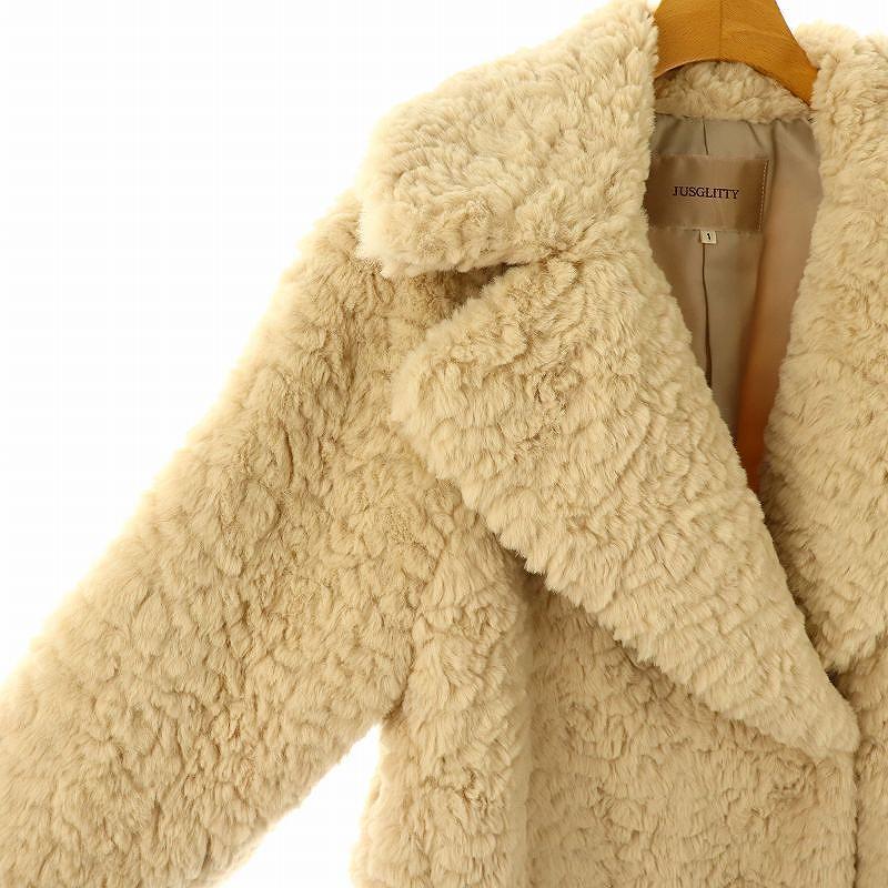 JUSGLITTY 【Arpege story限定】フェイクファーショートコート 【公式