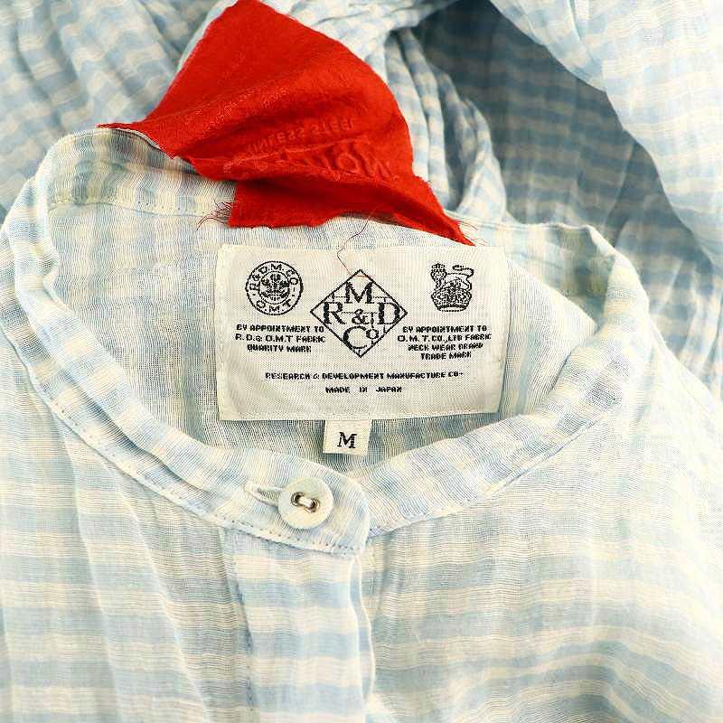 オールドマンズテーラー R&D.M.Co スチールリネンギンガムチェック
