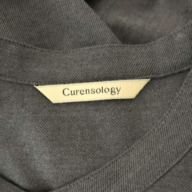 カレンソロジー Curensology ソフトサキソニーワンピース 長袖 ロング