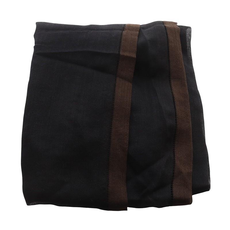 【中古】フォクシー FOXEY Stole Horizon ストール 黒 ブラック 茶色 ブラウン 44248 /SR39 レディース FOXEY（フォクシー） FOXEY Stole Horizon ストール 黒 ブラック 茶色