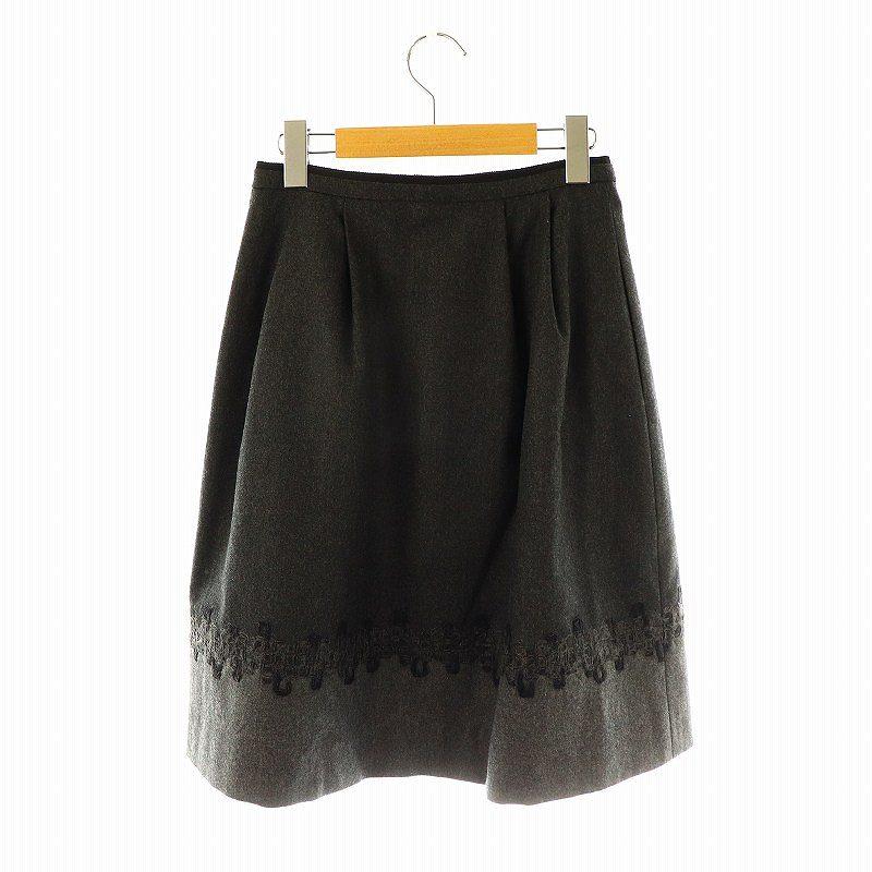 FOXEY フォクシー Skirt Arpeggio スカート フレア タック ひざ丈 38  