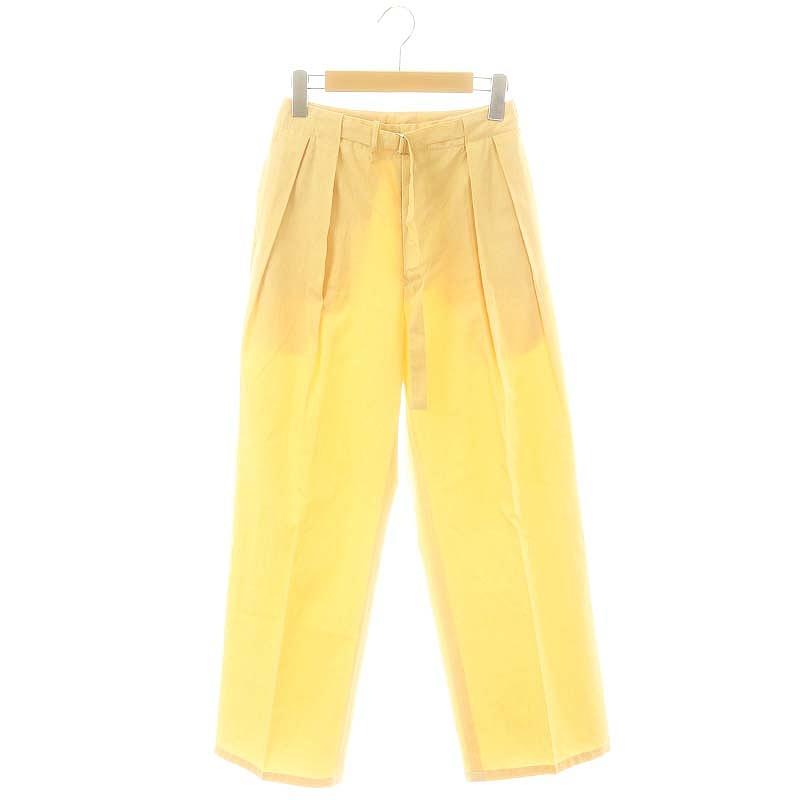 オーラリー AURALEE 22SS WASHED FINX HERRINGBONE BELTED PANTS 