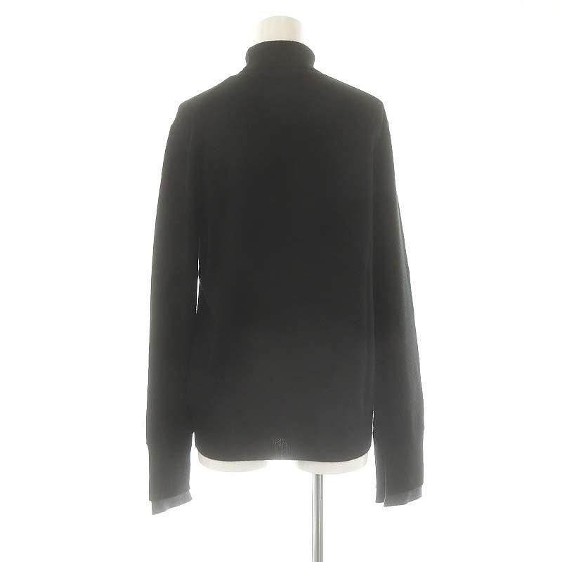 エンフォルド ENFOLD 黒 タートル リブ ウール ニット エンフォルド ENFOLD タートルネックニットプルオーバー セーター 38