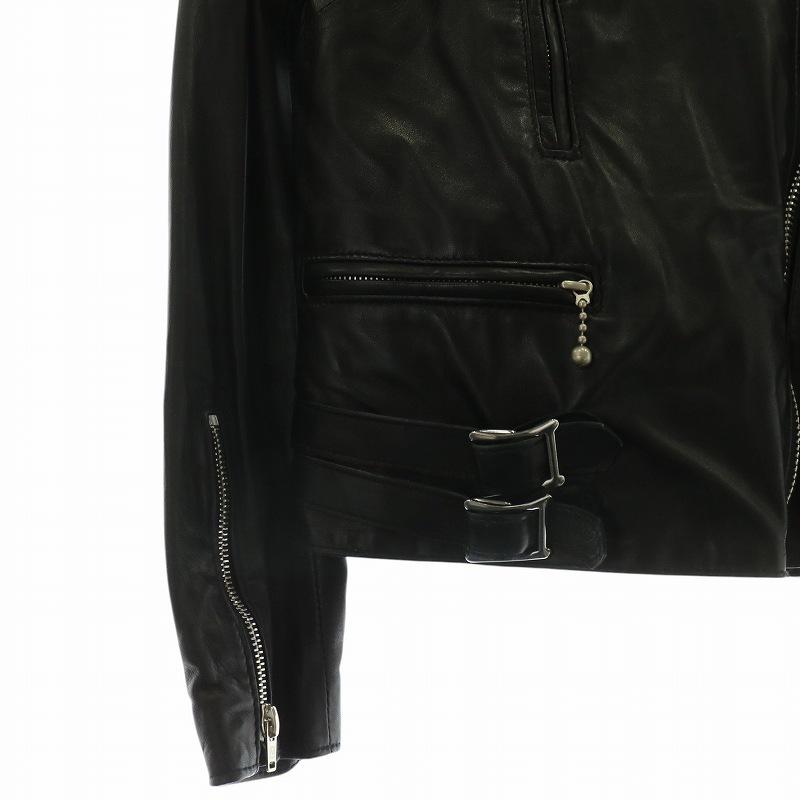 【HYSTERIC GLAMOUR】レザージャケット　ライダース　山羊革　M 美品 ヒステリックグラマー ダブルライダースジャケット S 山羊