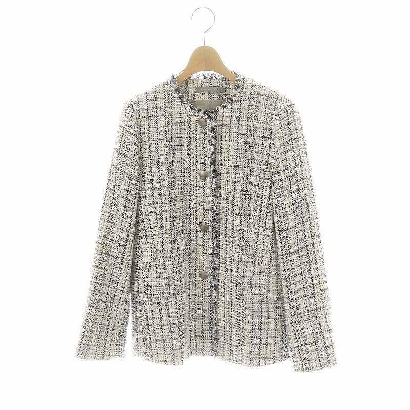 2024年 Theory luxe ノーカラー ツイードジャケット 42 XL 【公式通販】