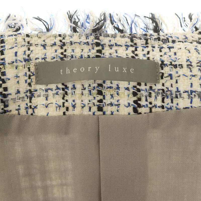2024年 Theory luxe ノーカラー ツイードジャケット 42 XL 【公式通販】