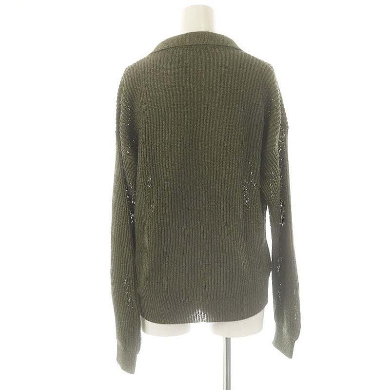 ニット/セーター cristaseya Ribbed Polo Alpaca クリスタセヤ WASHI RIBBED 1 YARN POLO SWEATER トップス