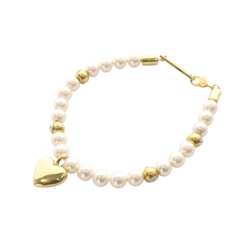 どらまーちKAORU 星型チャーム パール ブレスレット ステンレス