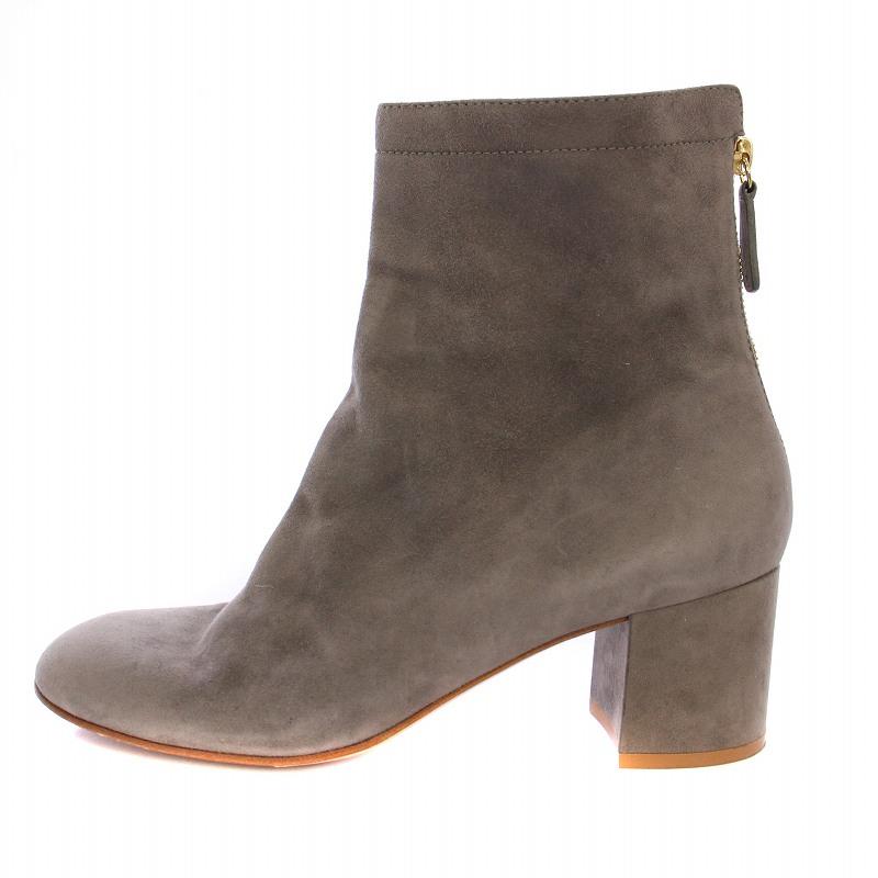 ジャンビトロッシ スエード ヒールショートブーツ ジャンヴィトロッシ Gianvito Rossi ショートブーツ チャンキーヒール