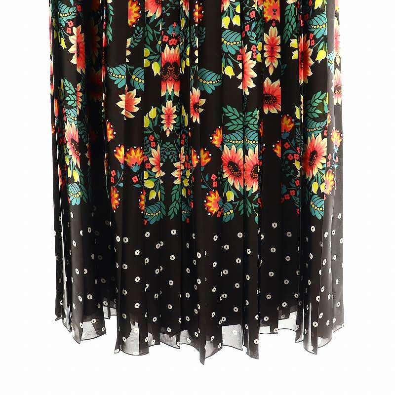 グレースコンチネンタル GRACE CONTINENTAL ドットフラワープリーツ  