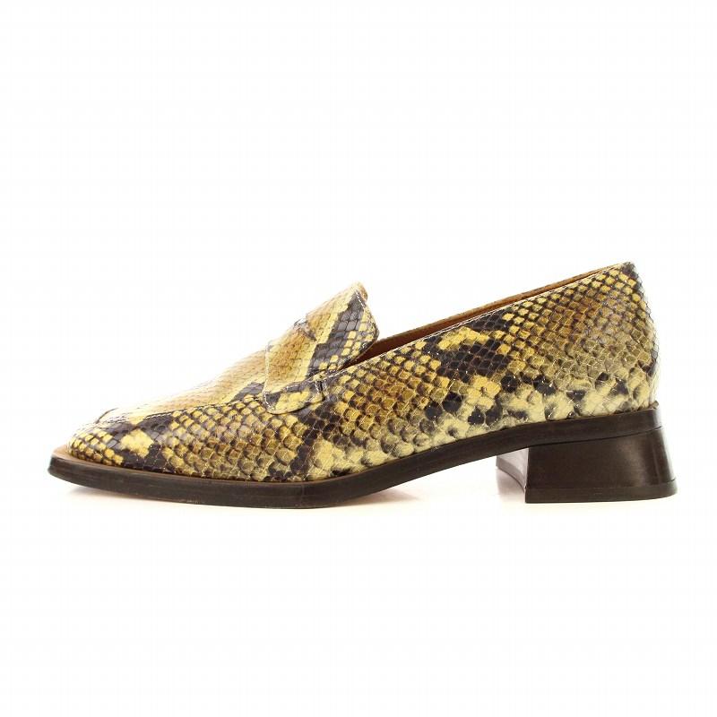 【miista】パイソン柄スクエアローファー miista】パイソン柄スクエアローファー - メルカリ