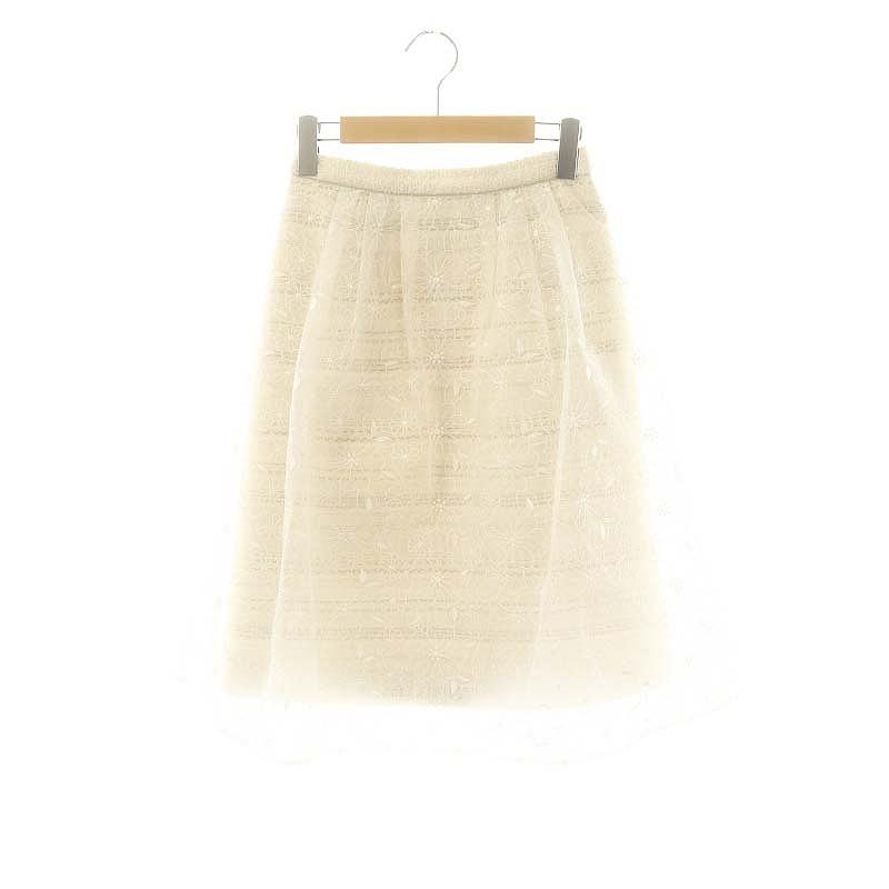 チェスティ Chesty フラワー オーガンジー フレアスカート ミモレ  