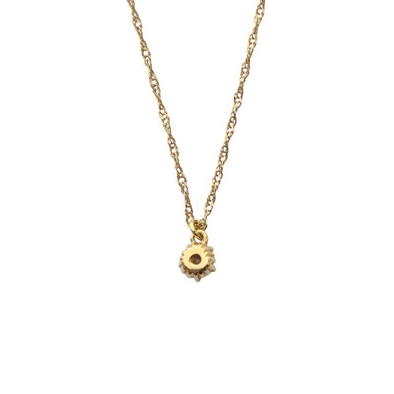 agete アガット ネックレス ペンダント 一粒ダイヤ 0.1ct K18 ゴールド 