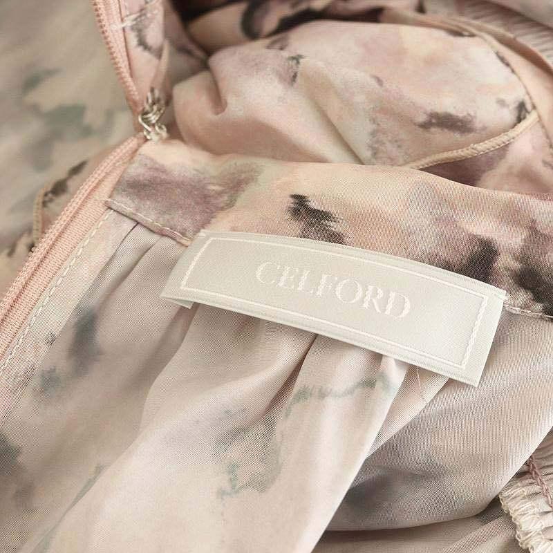 セルフォード CELFORD 24AW ブラードフラワーボウタイワンピース 長袖 