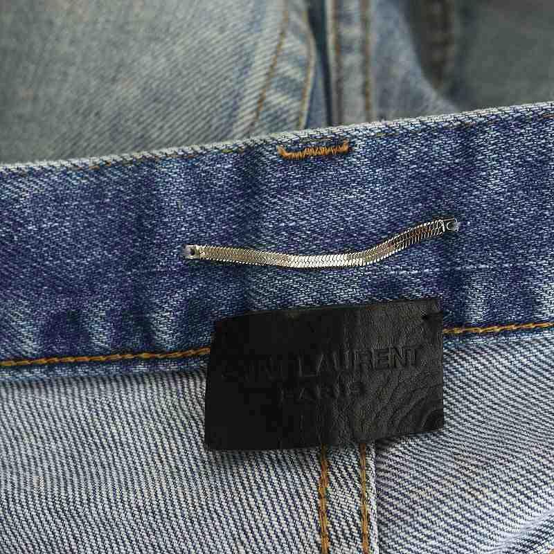 サンローランパリ エディ期 15AW D02 ニークラッシュ スキニー デニム サンローラン saint laurent paris ニークラッシュデニム