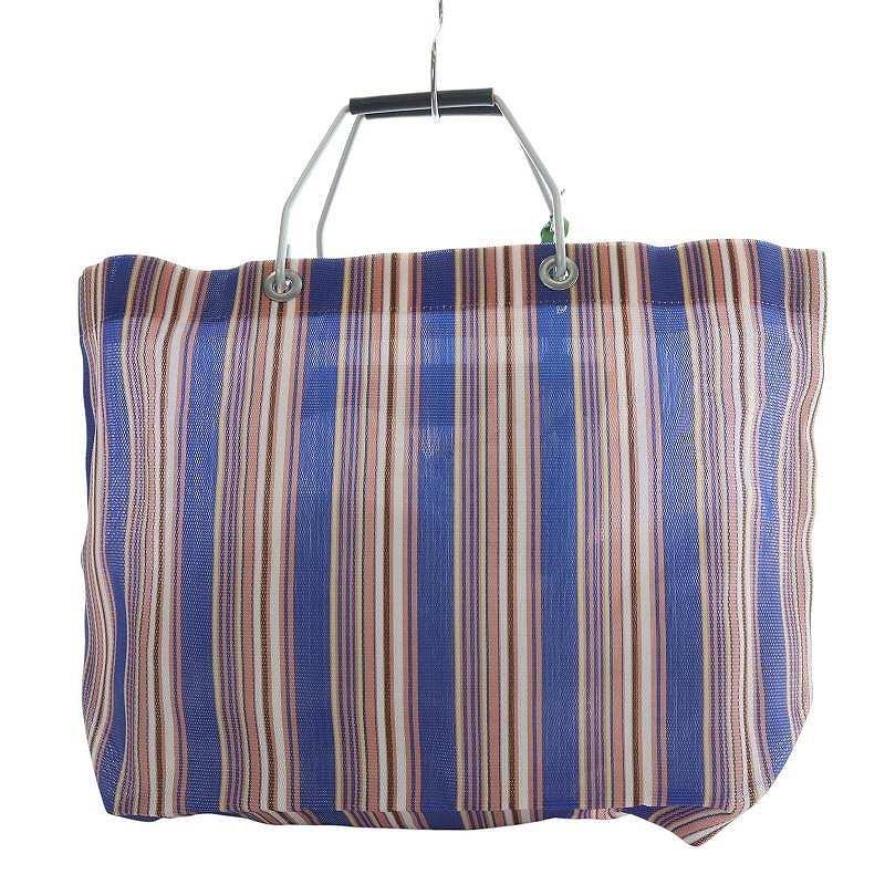 MARNI 未使用品 マルニ フラワーカフェ ストライプ メッシュトート  