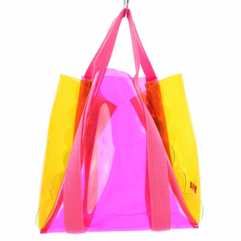 ラドロー LUDLOW PVCスカラップ トートバッグ ピンク オレンジ ラドロー LUDLOW PVCスカラップ トートバッグ ピンク オレンジ