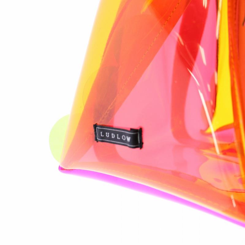 ラドロー LUDLOW PVCスカラップ トートバッグ ピンク オレンジ ラドロー LUDLOW PVCスカラップ トートバッグ ピンク オレンジ