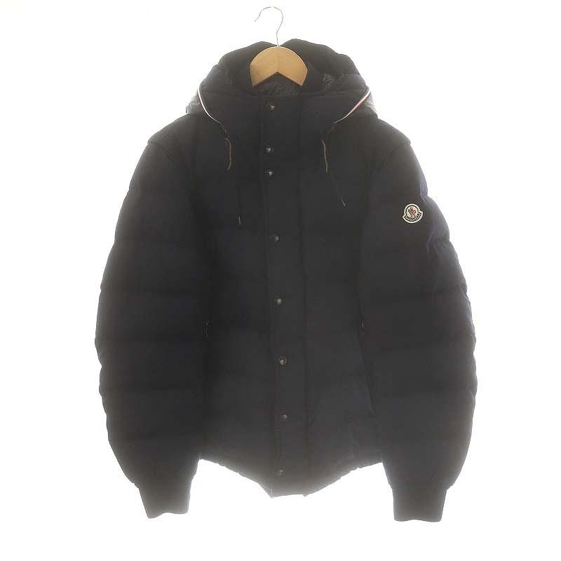 美品　2way モンクレール HEM JACKET サイズ2 ブラック 美品 2way モンクレール HEM JACKET サイズ2 ブラック