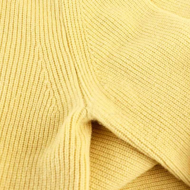 オーラリー AURALEE 14,5μ WOOL RIB KNIT LACE-UP P/O ニット セーター