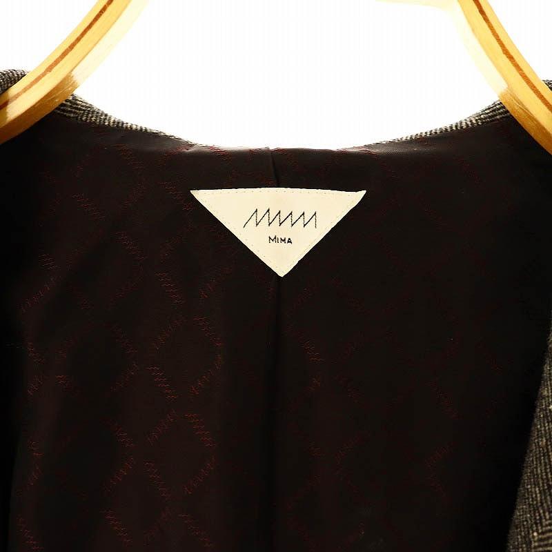 ミマ Mima ELIZABETH ウール コート フード グレー /MI □OS