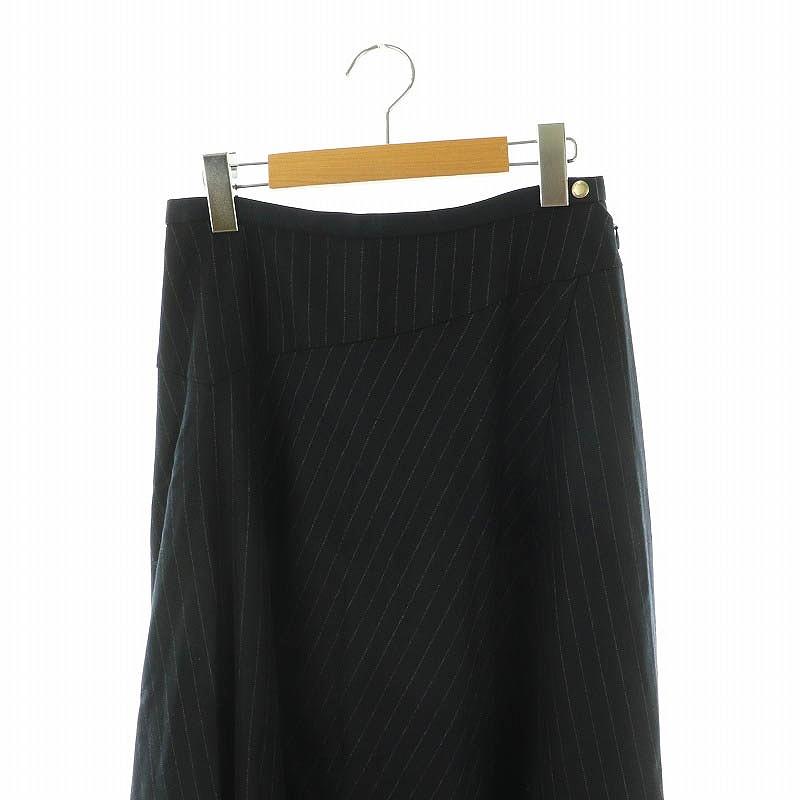 ドゥロワー drawer フレアスカート38 ドゥロワー Drawer サキソニーストライプフレアスカート ロング