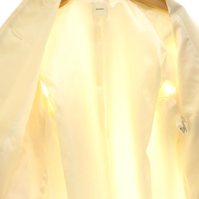 ヨリ shirocon PONYサテンロングコート 36 アイボリー