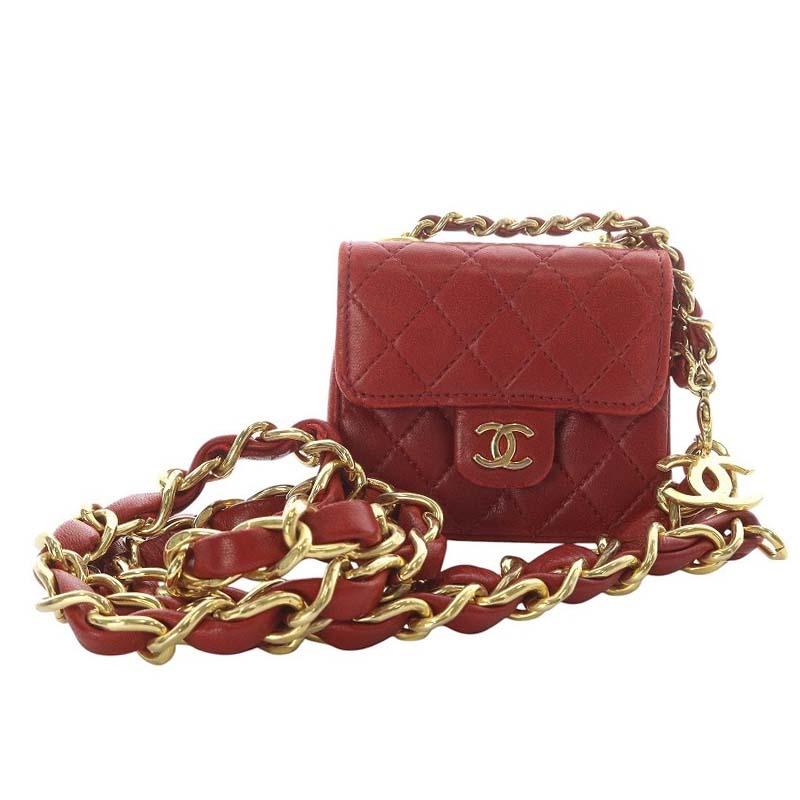 CHANEL シャネル ミニミニマトラッセ ミニバッグ付き チェーンベルト  
