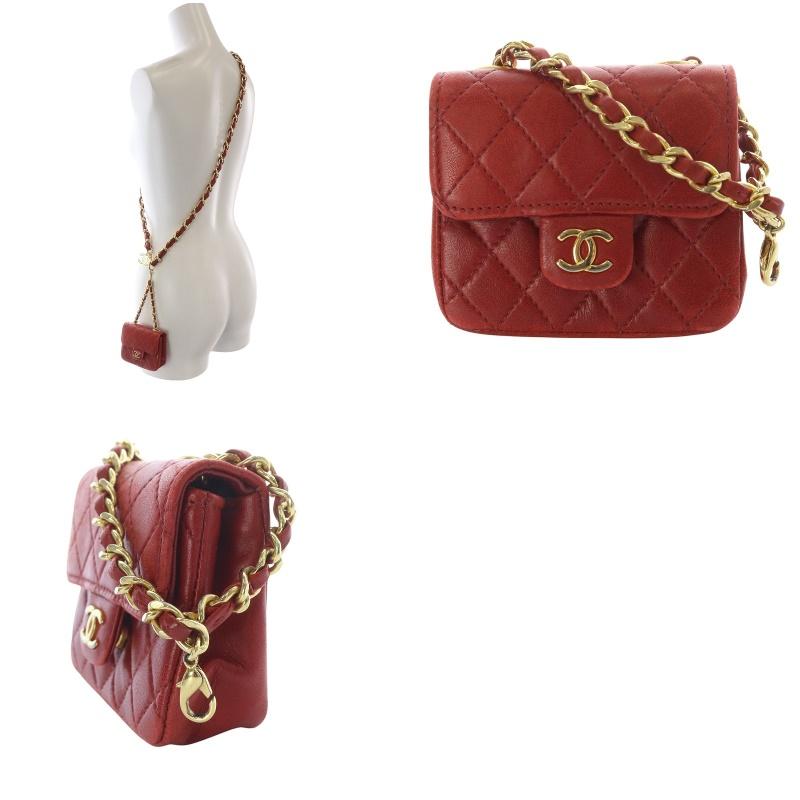 CHANEL シャネル ミニミニマトラッセ ミニバッグ付き チェーンベルト  