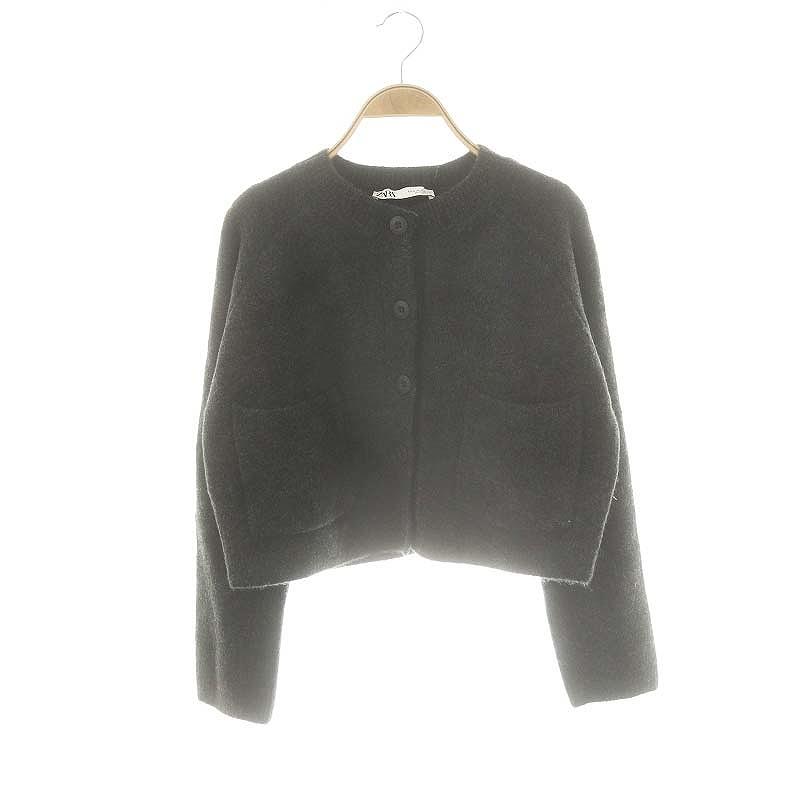 ZARA 未使用品 ザラ カーディガン クロップド クルーネック ZARA 未使用品 ザラ カーディガン クロップド クルーネック