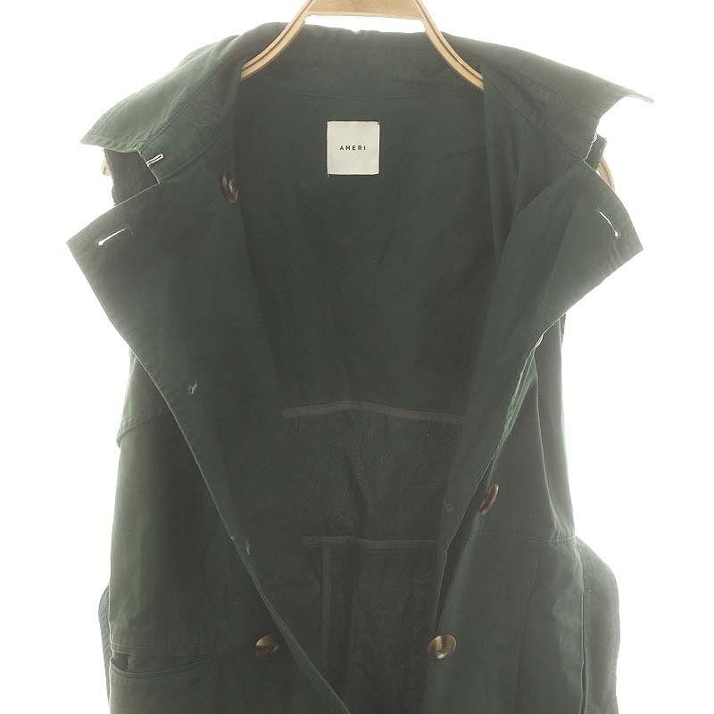アメリCUT OFF TRENCH VEST AMERIカットオフトレンチベスト 大人気のカットオフトレンチベスト＆パイソンプリーツスカートが