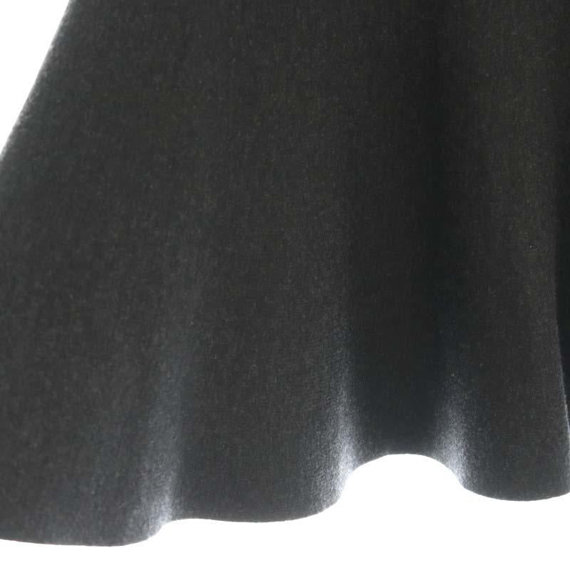 【美品】ANAYI　ファインメリノフレアニット スカート　チャコールグレー　36 美品】ANAYI ファインメリノフレアニット スカート チャコールグレー