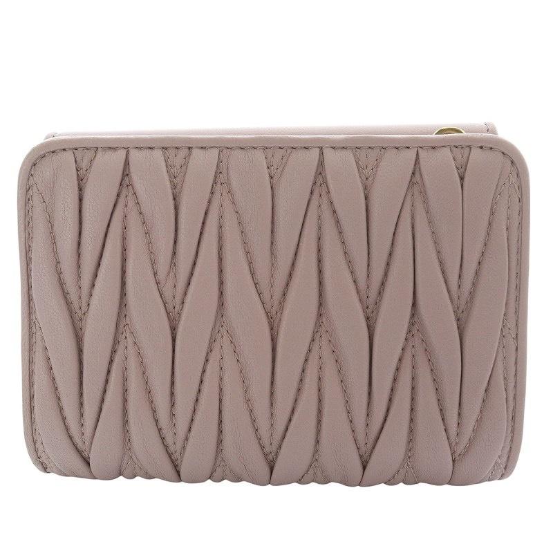 miu ミュウミュウ miumiu マテラッセ 財布 三つ折り レザー miu ミュウミュウ miumiu マテラッセ 財布 三つ折り レザー