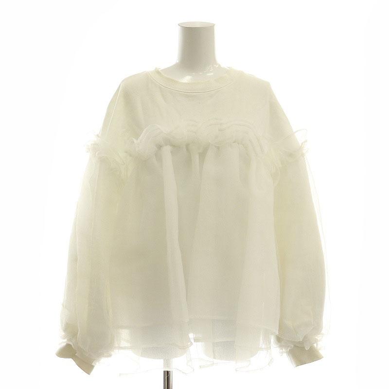 ビビィ Bibiy. ANNA PUFF TOP オーガンジー スウェット カットソー F