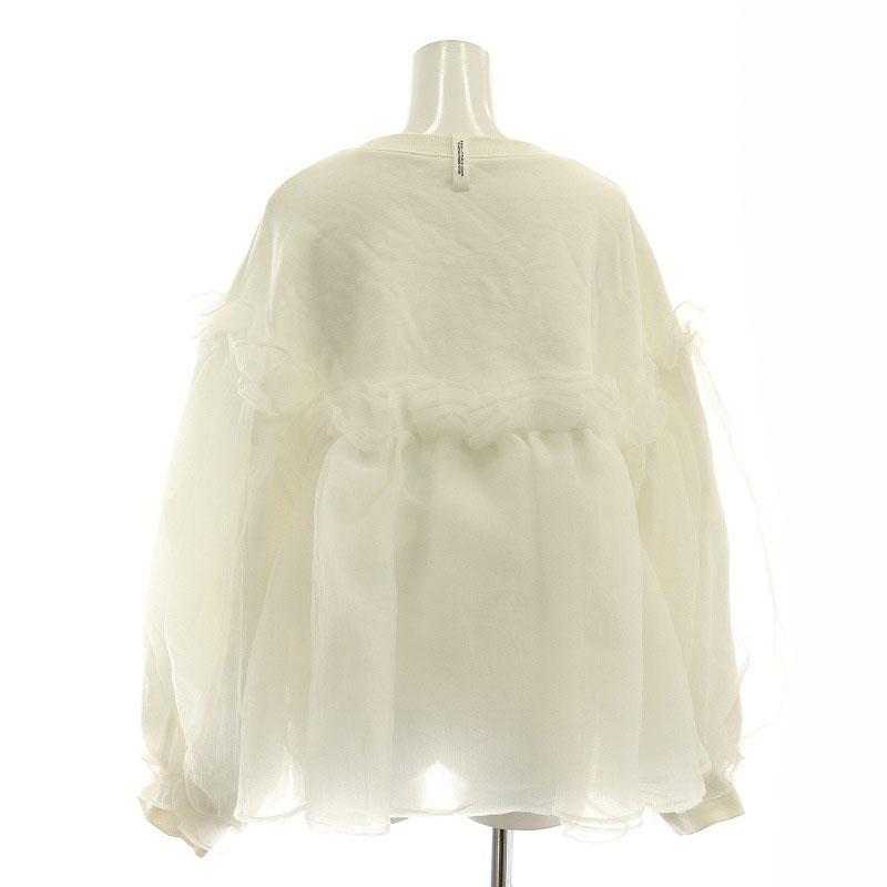 Bibiy. ANNA PUFF TOPホワイト ビビィ Bibiy. ANNA PUFF TOP オーガンジー スウェット カットソー F