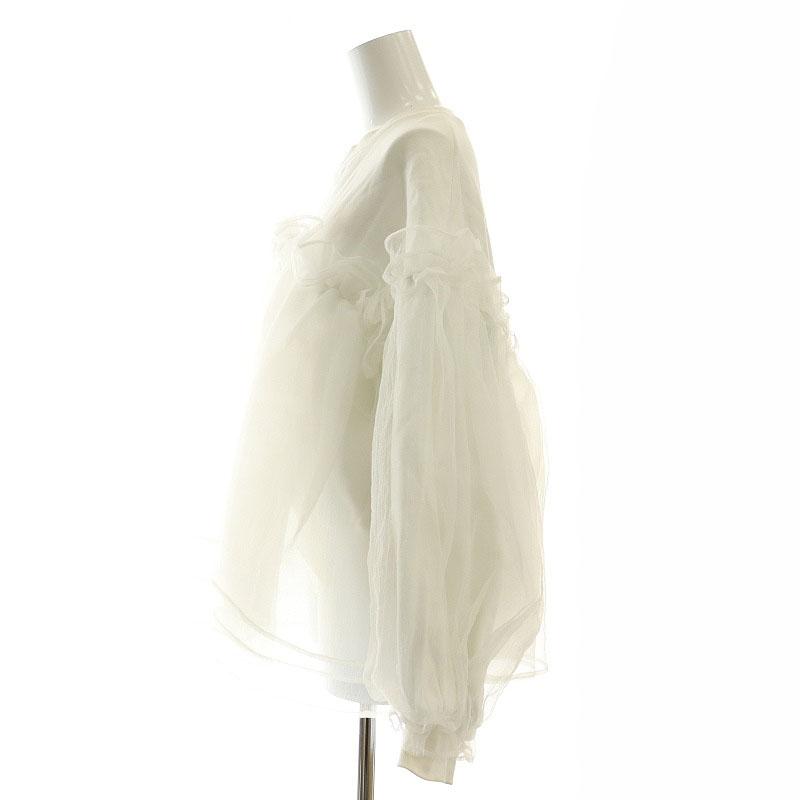 ビビィ Bibiy. ANNA PUFF TOP オーガンジー スウェット カットソー F