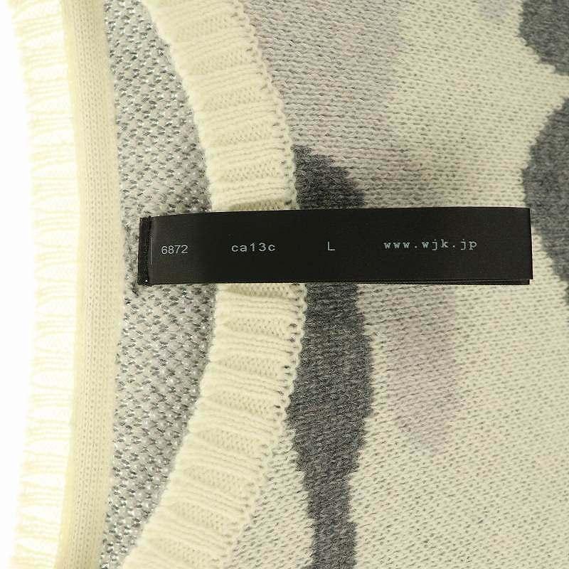 未使用品 ダブルジェイケイ wjk jacquard pull-over ジャガードニット 