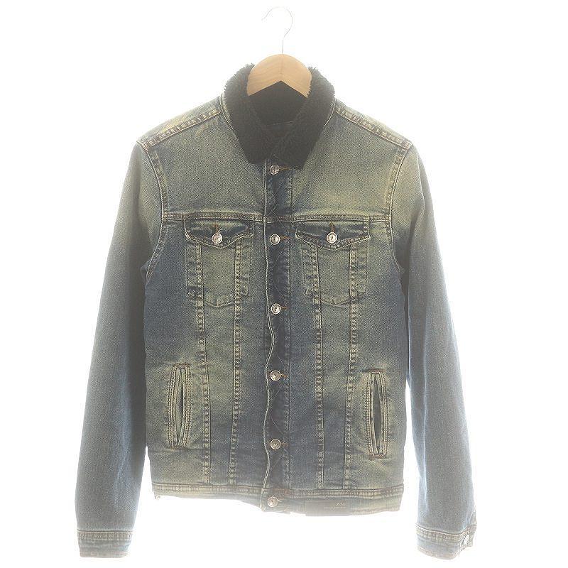 ザラマン ZARA MAN ユーズド加工ボアデニムジャケット Gジャン ザラマン ZARA MAN ユーズド加工ボアデニムジャケット Gジャン