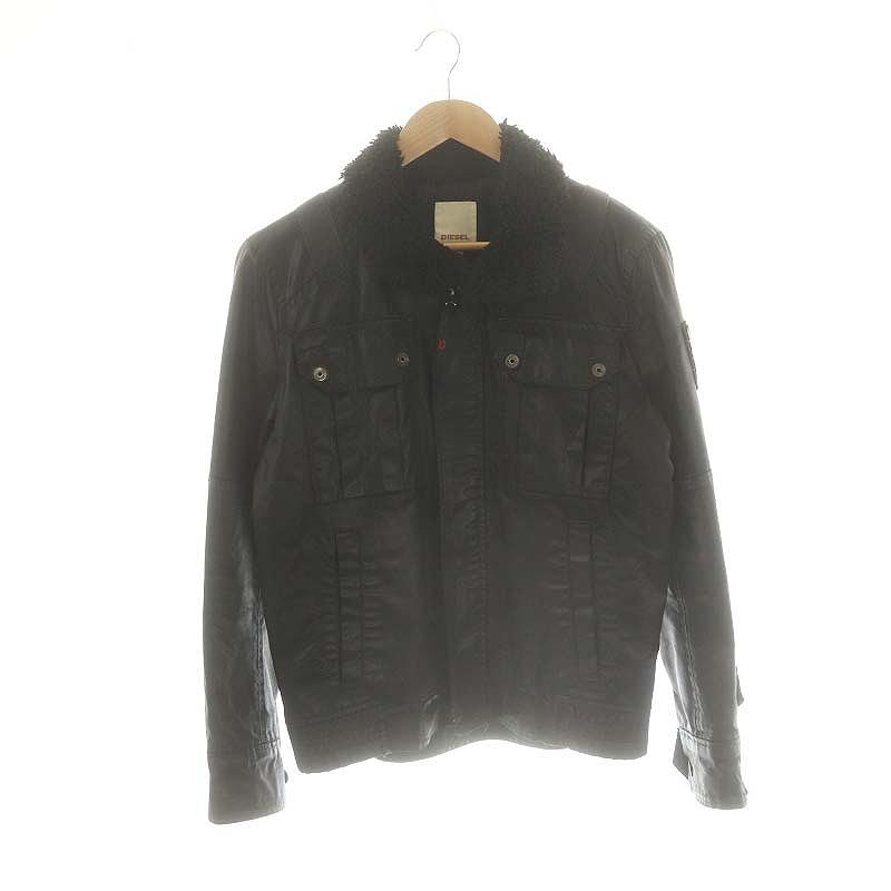 DIESEL（ディーゼル） ボアフライトジャケット レザー ジップアップ S