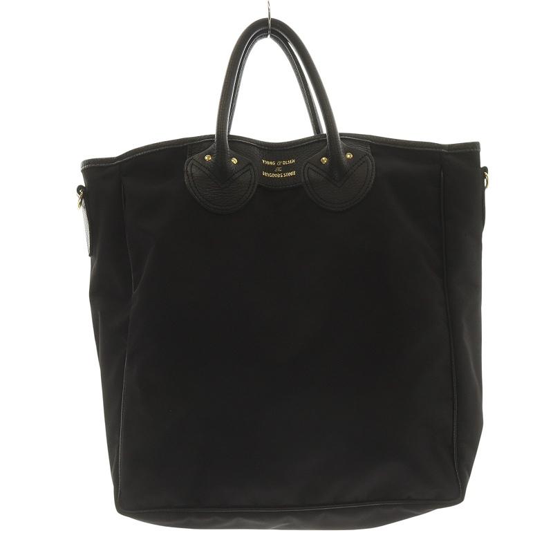 ヤング&オルセンナイロン×レザートートバッグ