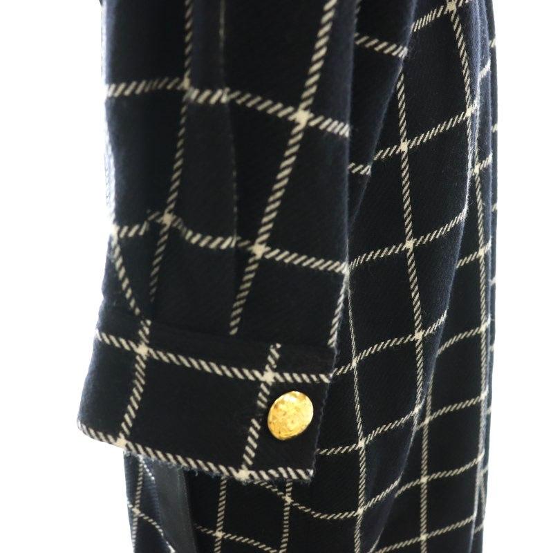 グレースクラス GRACE Class 24AW ウールチェックシャツワンピース 金  