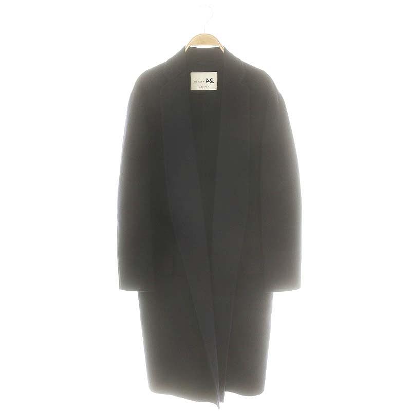 マンゾーニ24 manzoni24 ウールカシミヤ チェスターコート IT40 紺 /MI  