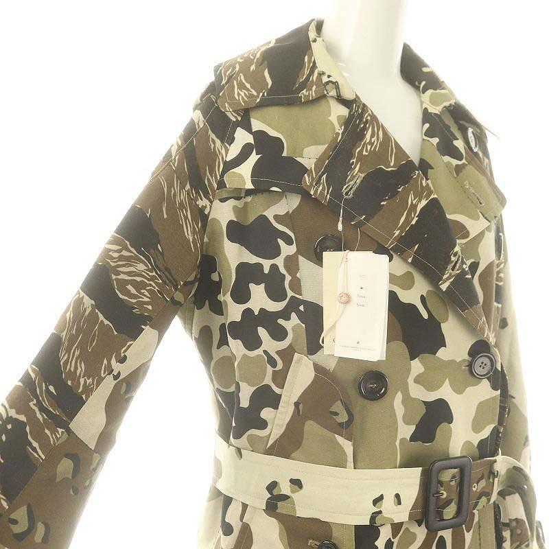 【中古】ゴールデングース G26D030.A2 CAMOUFLAGE COAT カモフラージュコート M カーキ 茶 アイボリー 黒 レディース ゴールデングース G26D030.A2 CAMOUFLAGE COAT カモフラージュコート