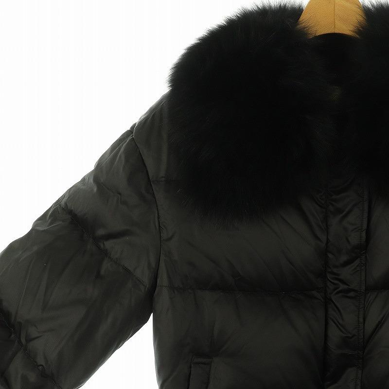 フォックスファー衿ダウンジャケットS（黒） グレースクラス GRACE Class フォックスファー衿ダウン