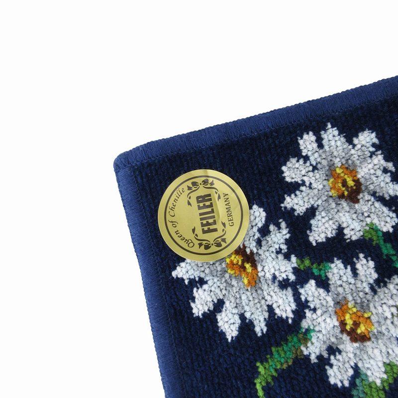 未使用品 フェイラー FEILER ホワイトマーガレット ハンカチ