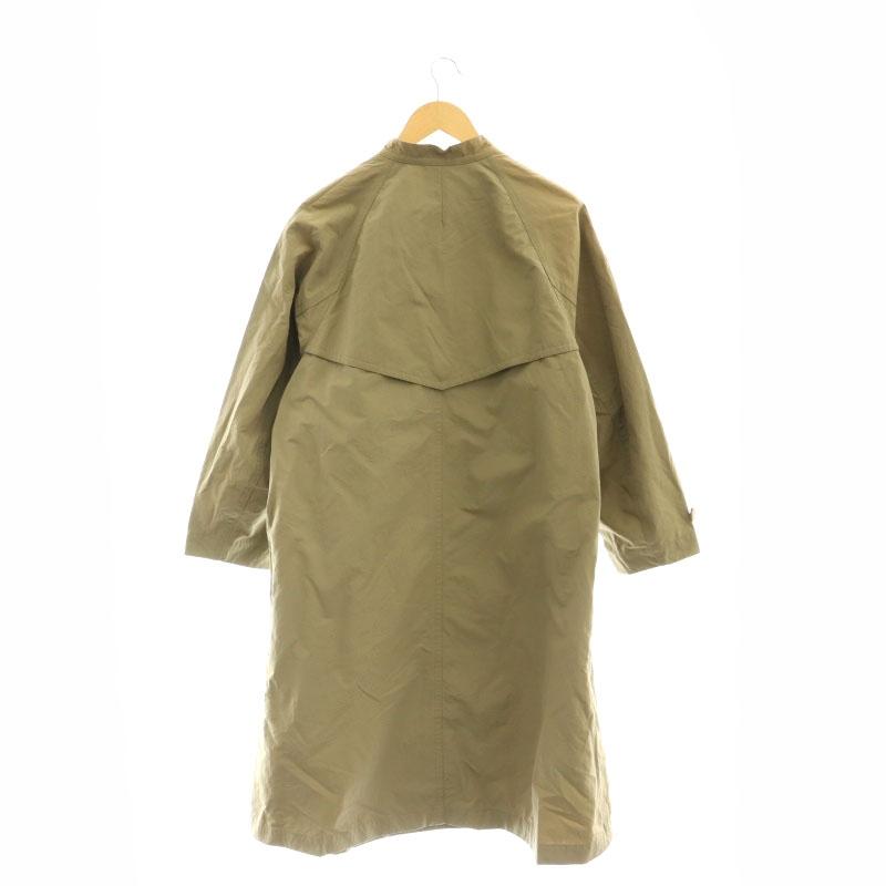 ズッカ zucca ダブルボタンナイロンコート ロング XS カーキ /CX □OS